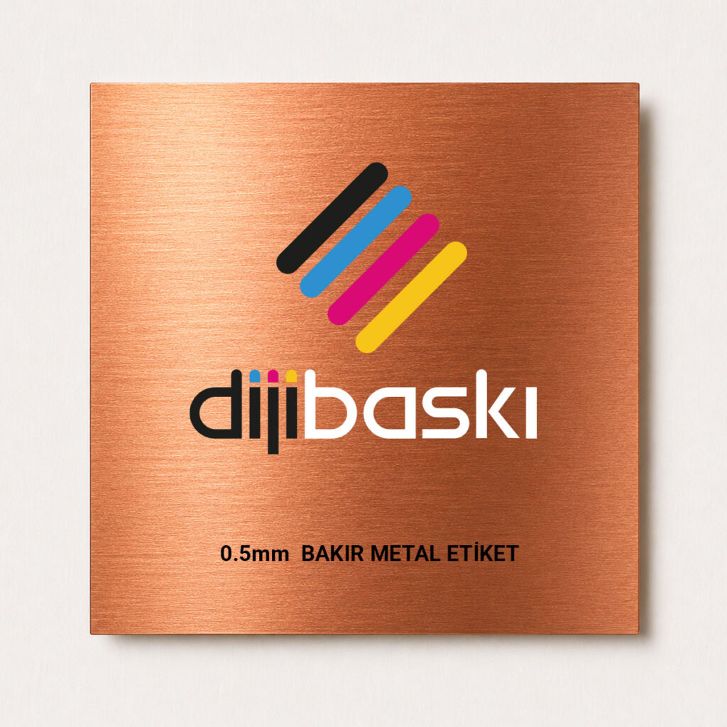 Bakır Metal Metal Etiket  0,5 mm